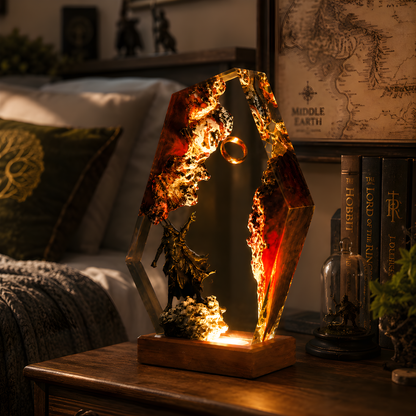 Dark Ring Epoxy Resin Lamp Decoration