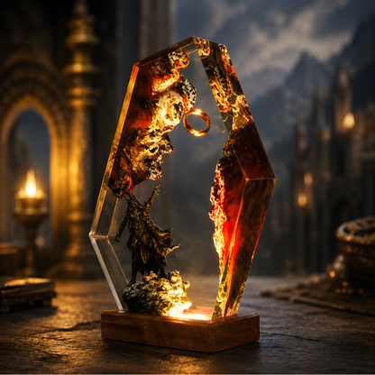 Dark Ring Epoxy Resin Lamp Decoration