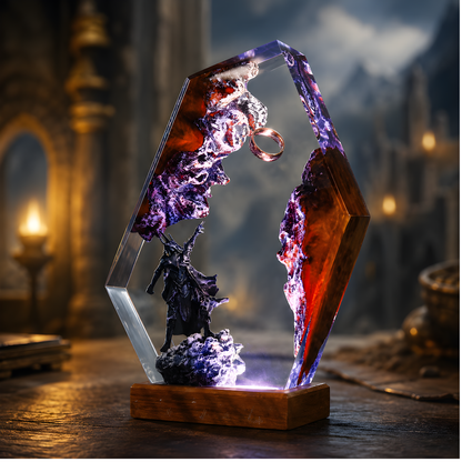 Dark Ring Epoxy Resin Lamp Decoration