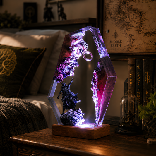 Dark Ring Epoxy Resin Lamp Decoration
