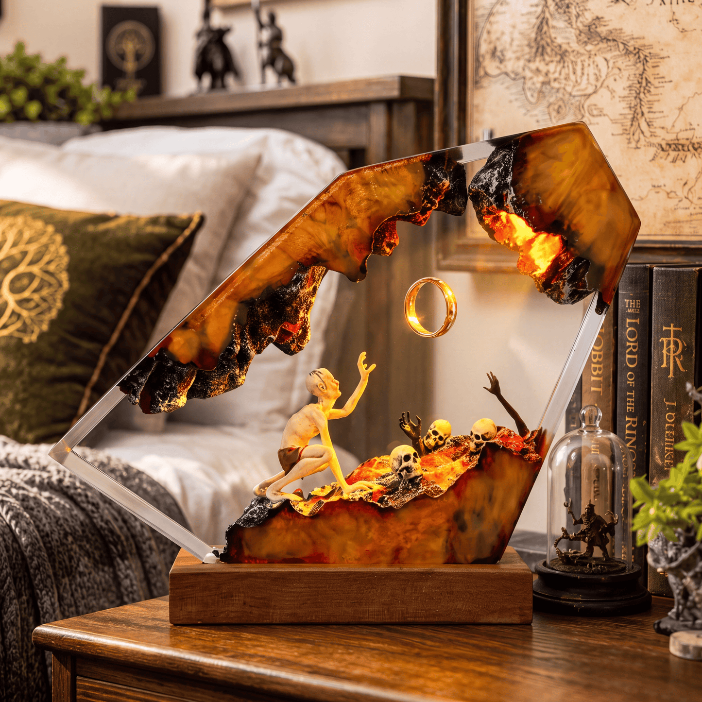 Gollum's Ring of Power Epoxy Resin Lamp